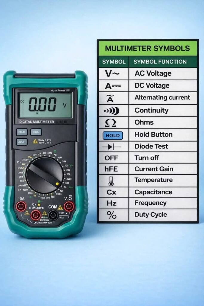 Multimeter Symbols and Voltmeter Readings in the USA