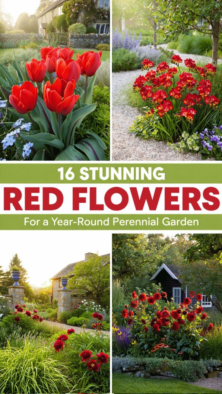 Red Flowered Plants: Popular Red Flowers, Names, and Garden Characteristics