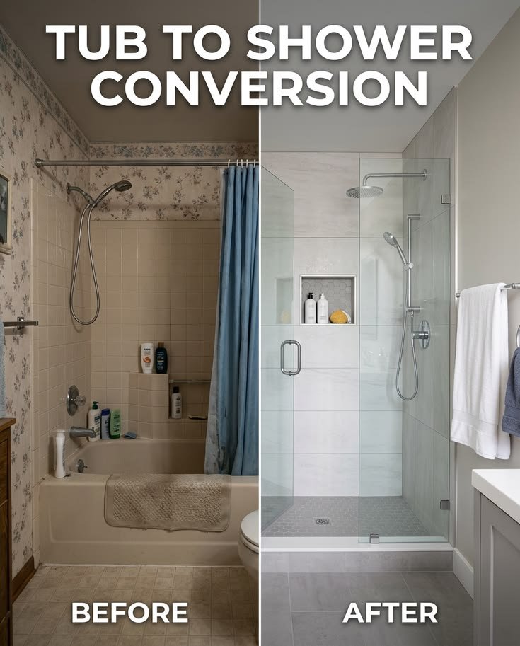 Tub to Shower Conversion: Costs, Design Options, and Installation Factors